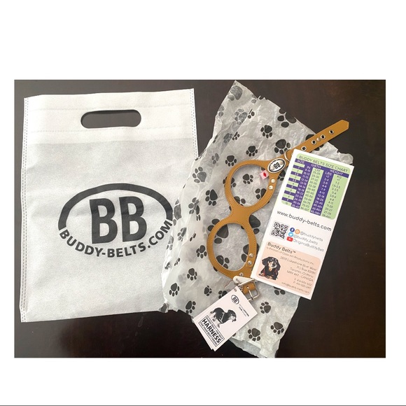 New Buddy Belt Leather Dog Harness Size 3 4-8 lbs - Picture 5 of 6